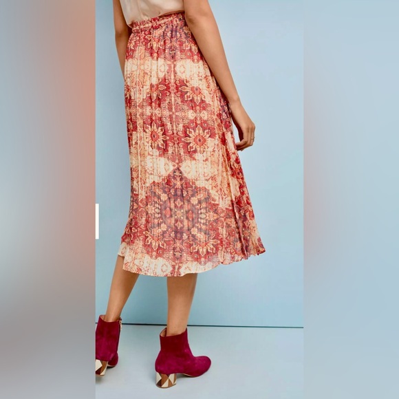Anthropologie | Akimi + Kim Laurel Canyon Laurel Canyon A-line Boho Midi Skirt. - Picture 8 of 11